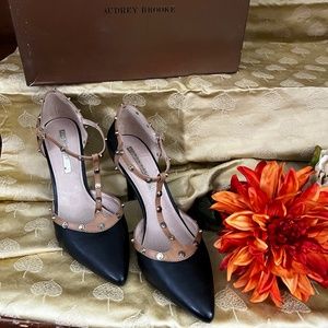 Studded Patent Leather Heels